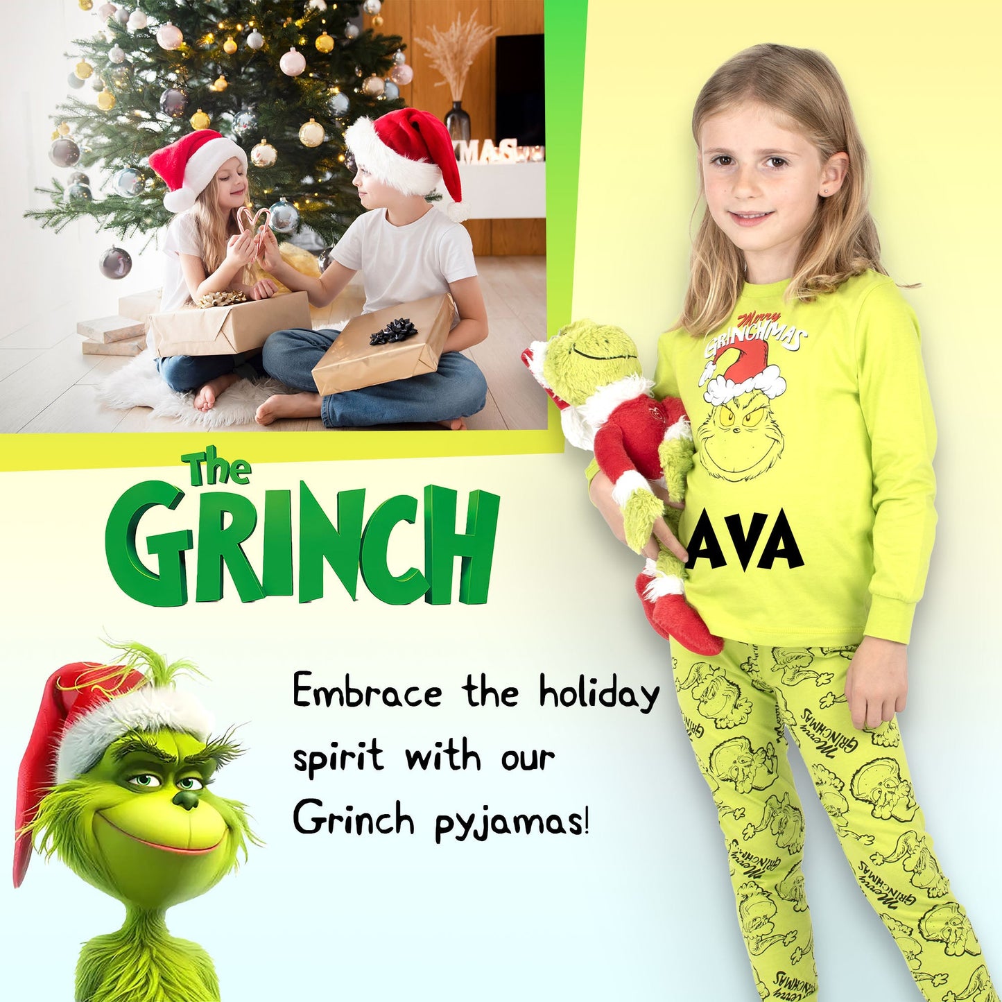 The Grinch Personalized Christmas Pajamas