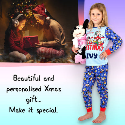 Disney Christmas Personalised Pyjamas - BLUE
