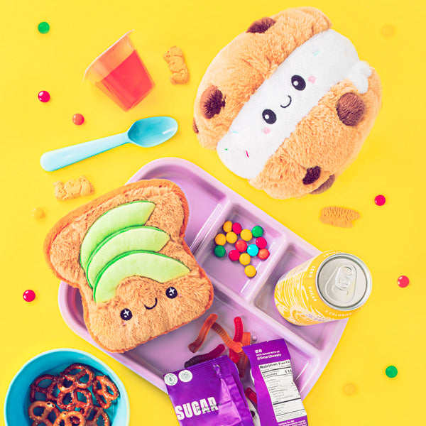Peluche Snacker Squishable – Toast à l’Avocat