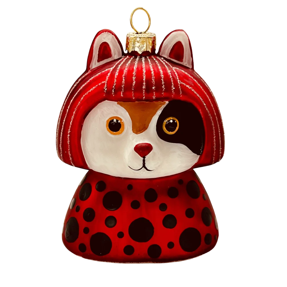 Boule de Noël Yayoi Kusameow Kusama Chat Calico