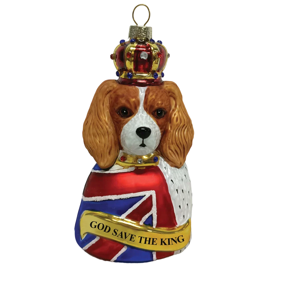 Boule de Noël God Save the King Charles Blenheim