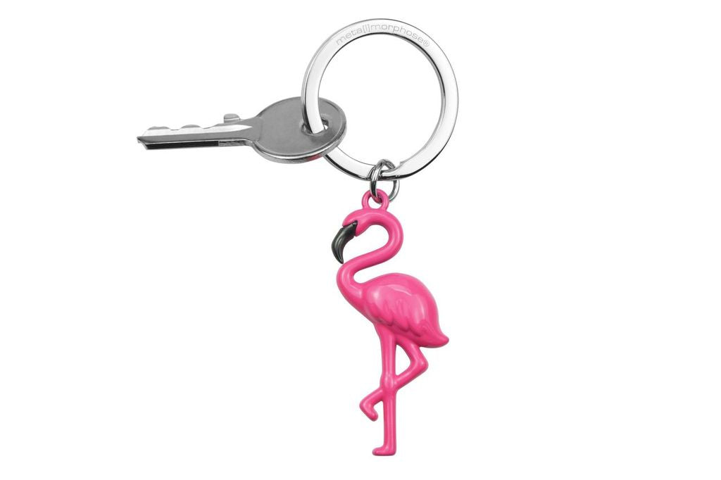 Pink Flamingo key ring