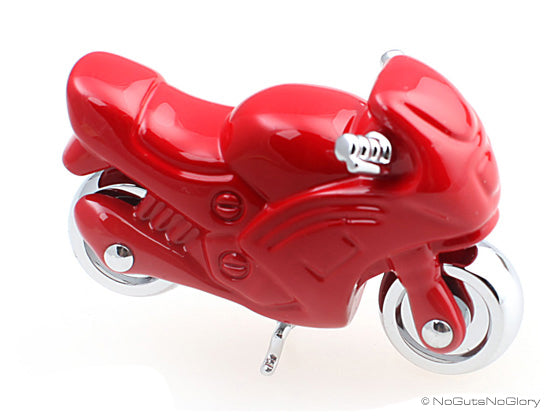 Red motorcycle trombone magnet