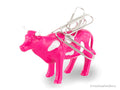 Magnetischer Büroklammerhalter Rosa Kuh