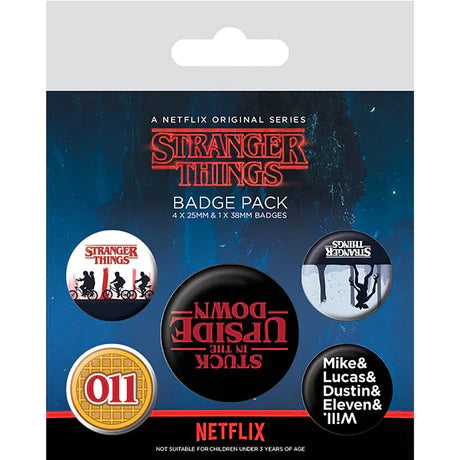 Stranger Things badges - Upside Down 