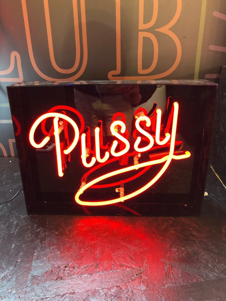 Red pussy neon