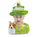 Koningin Elizabeth & Groene Corgi Kerstbal