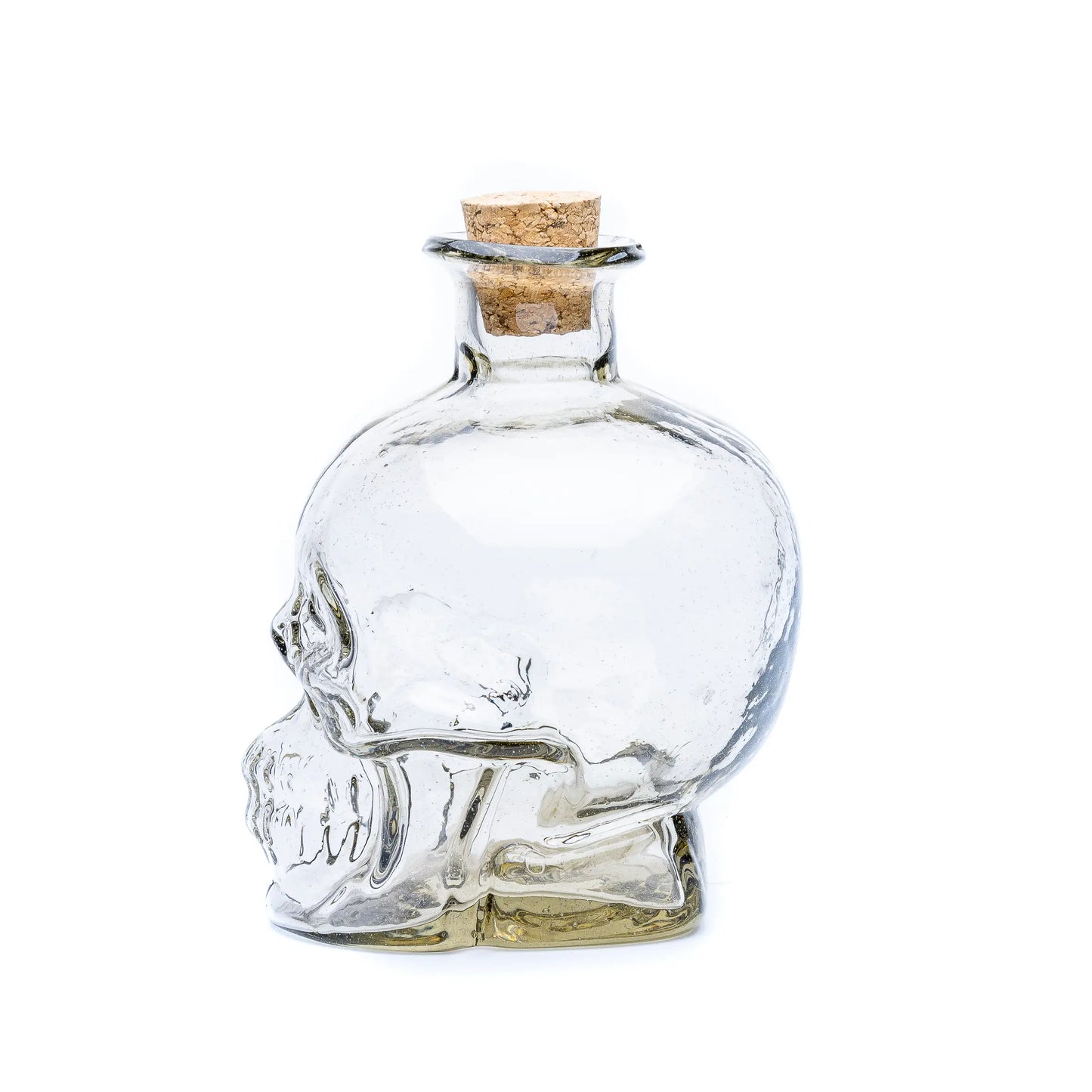 Skull glass bottle