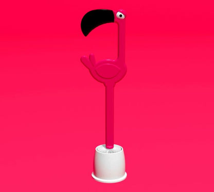 Pink Flamant Wc Brush