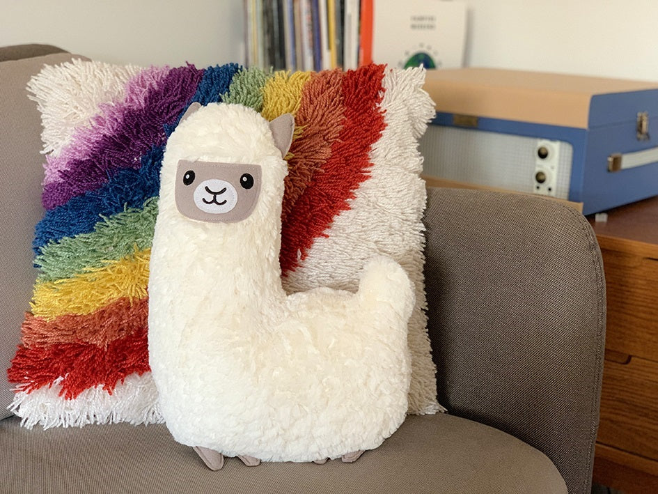 Fluffy Lama cushion to cuddle