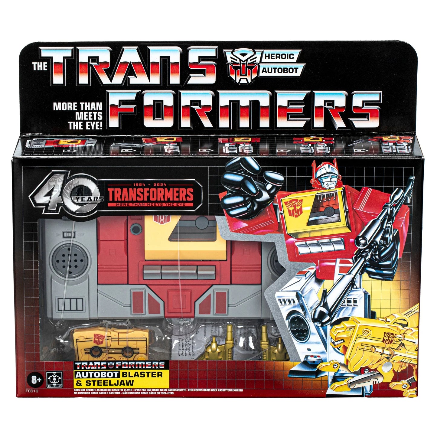Transformers Retro G1 Autobot Blaster en Steeljaw (40e jubileum)