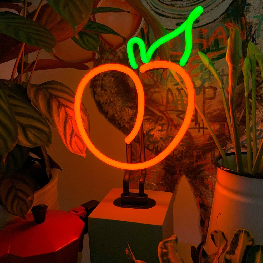 Perzikkleurige neonlamp