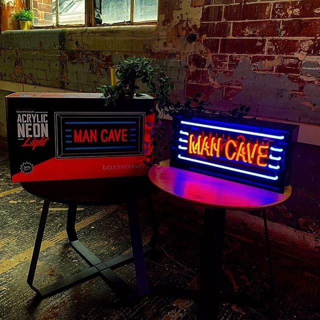 Neon man cellar