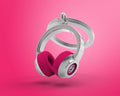 Keyring Pink Headphones