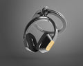 Porte Clés Casque Vintage Noir