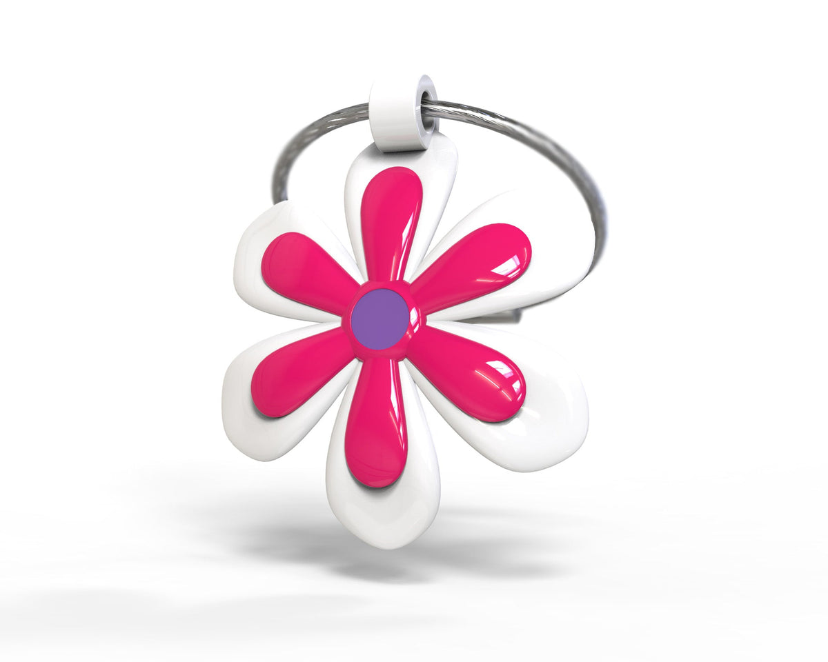 Pink flower key door
