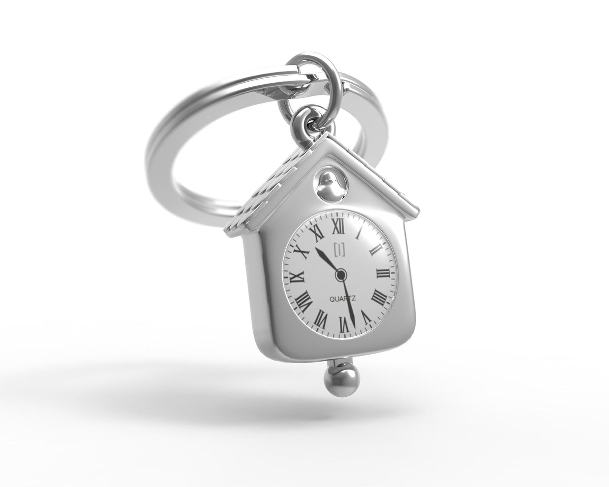 Silver clock key door