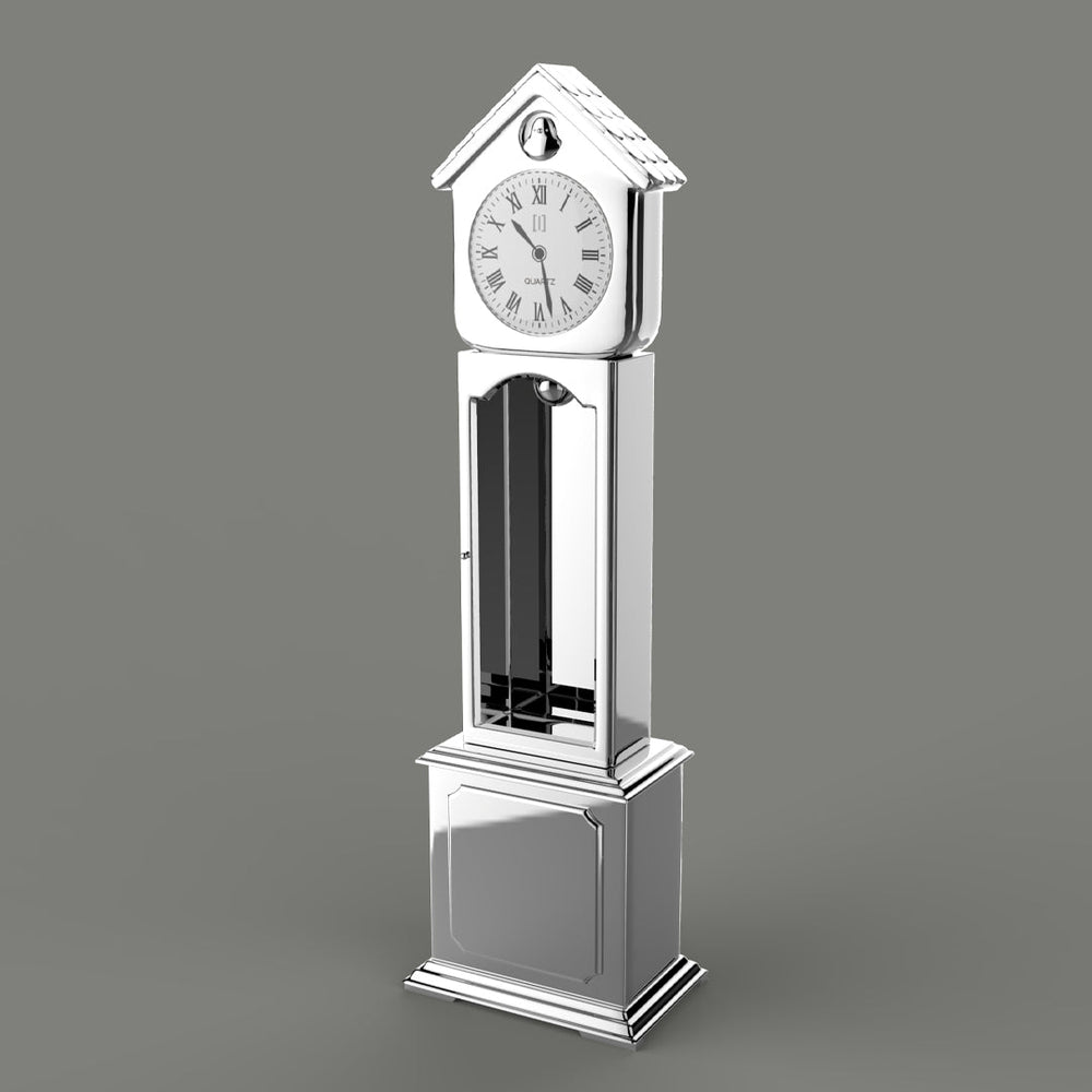 Keyring Silver Clock