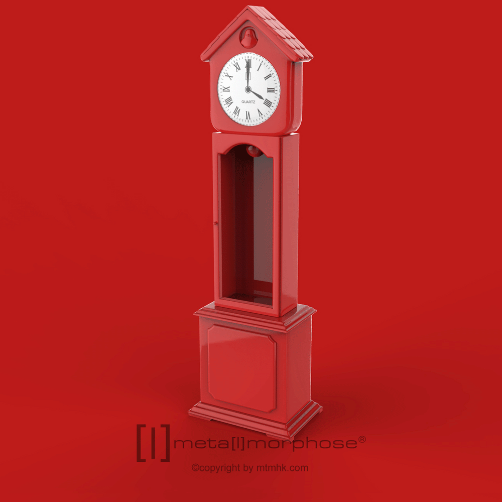 Keyring Red Clock