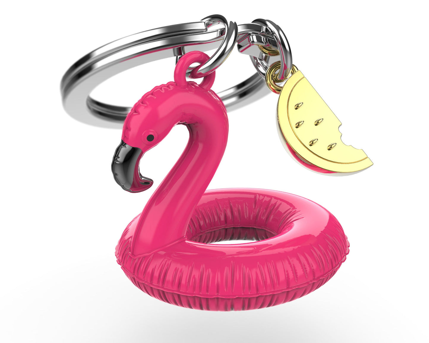 Pink Flamingo Buoy key ring