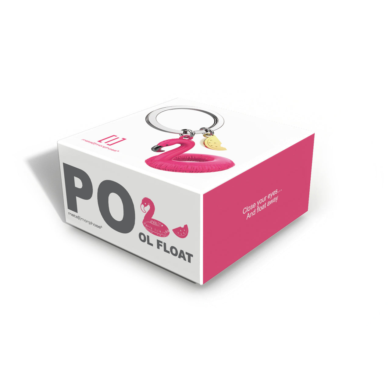 Pink Flamingo Buoy key ring