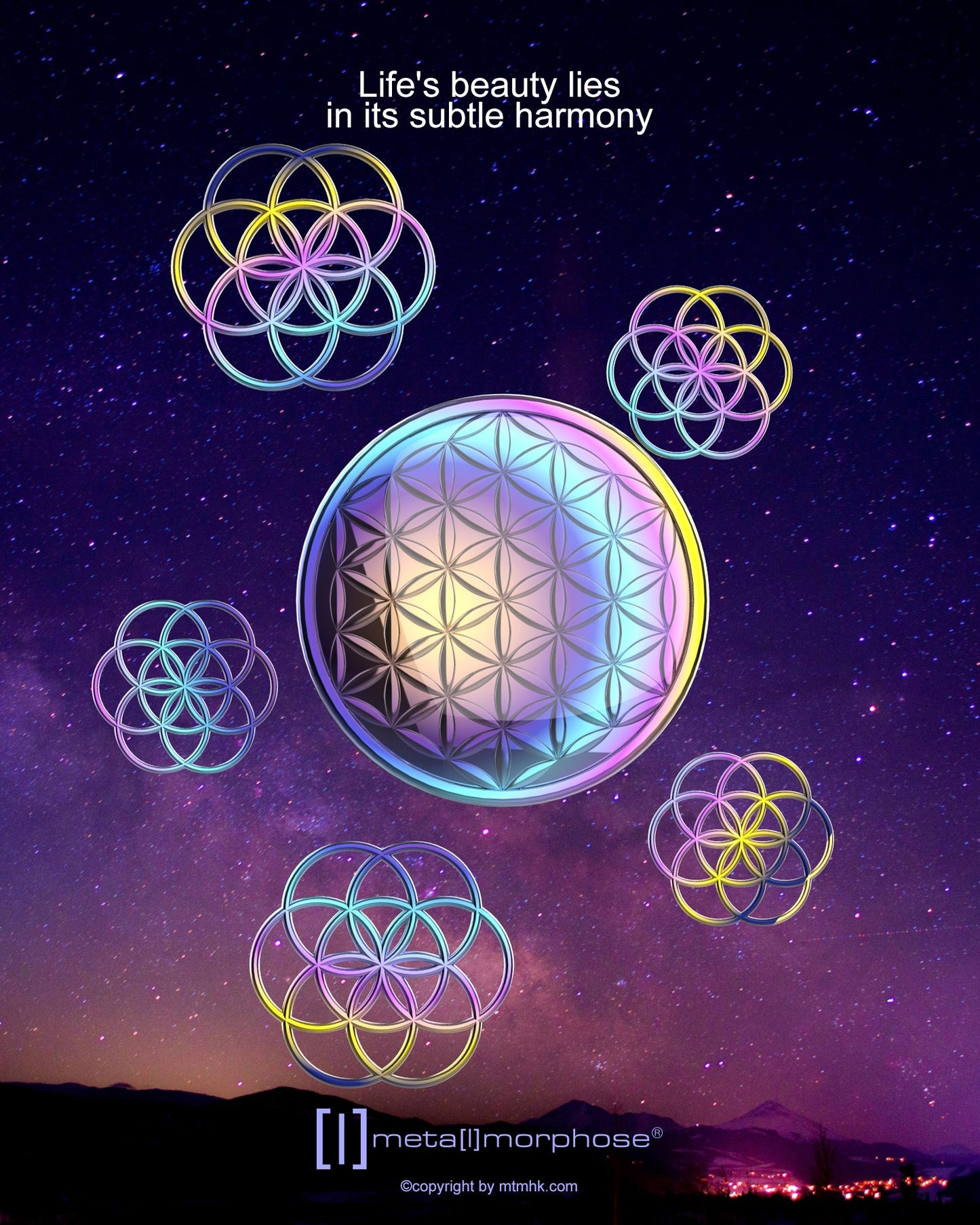 Flower of Life key ring