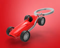 Sleutelhanger Voiture Retro Rood