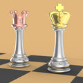 Porte Clés Reine et Roi des Echecs