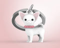 Sleutelhanger Chihuahua Wit