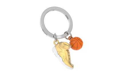 Orange Basketball key ring