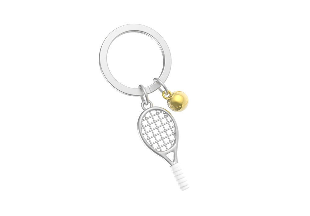 Keyring Tennis Argenté