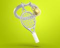 Keyring Tennis Argenté