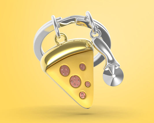 Pizza key ring