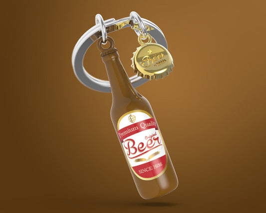 Beer Bottle key ring