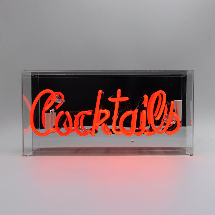 Red cocktails neon