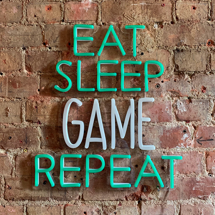 Wand-Neon Eat Sleep Game Repeat