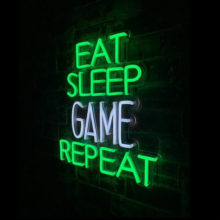 Wall neon Eat Sleep Game Repeat