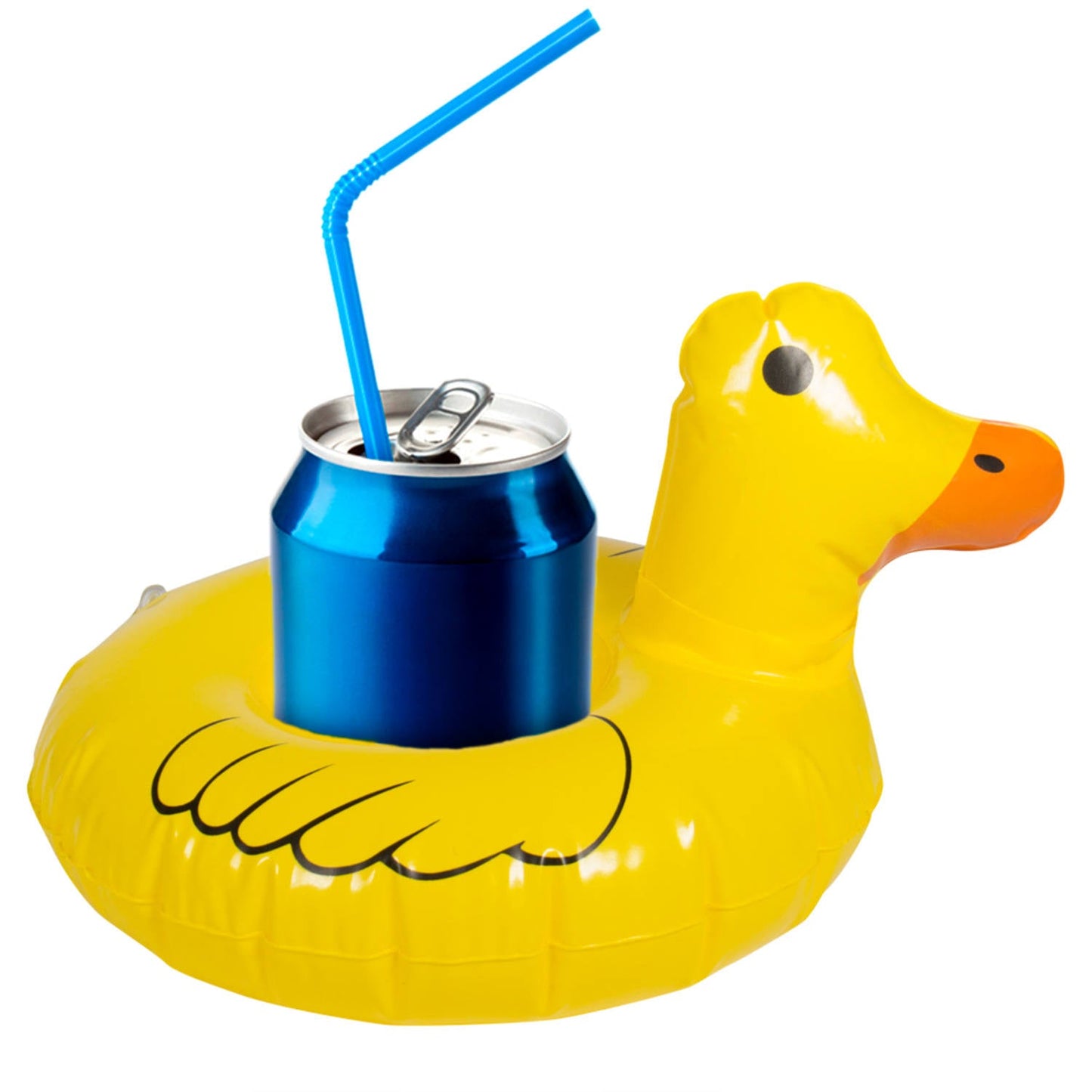 Yellow duck inflatable cup holder