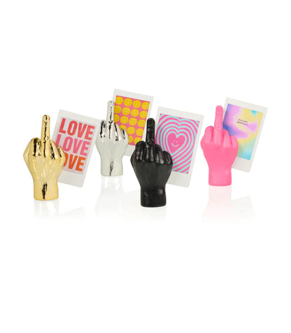 F**k Hand Magnetic Photo Holder - Gold