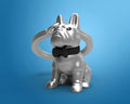 Sleutelhanger Bulldog Zilver