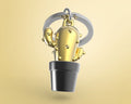 Sleutelhanger Cactus Goud