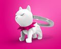 Sleutelhanger Hond de Garde Wit