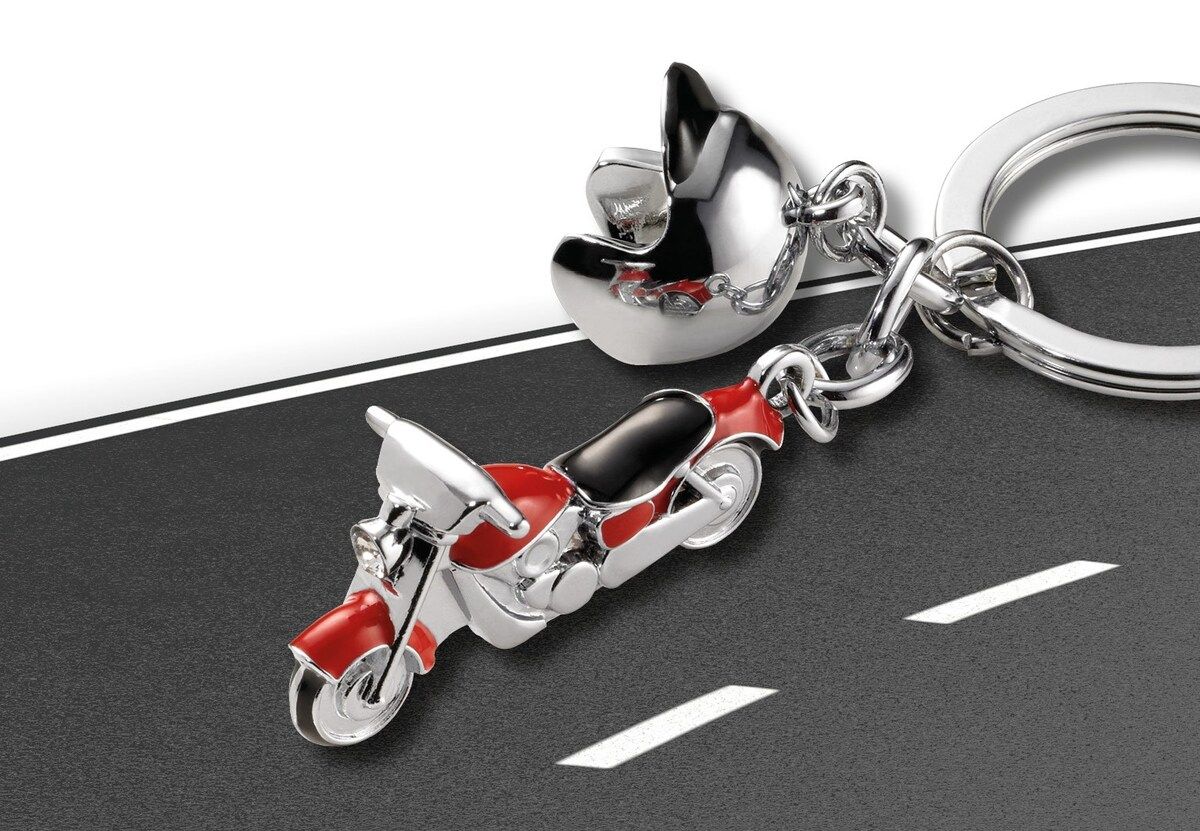 Porte-clés Moto Custom Rouge