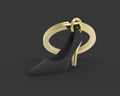 Keyring High Heel Black