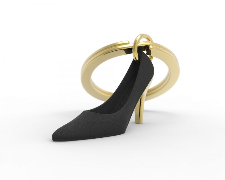 Black heel key door