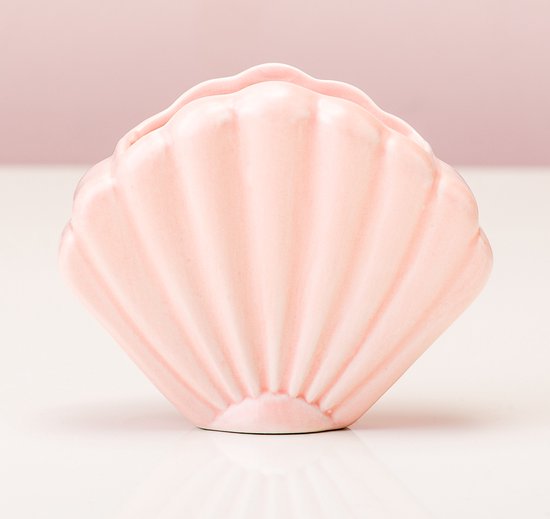 Pink shellfish flower pot