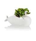 White Submarine Planter – Medium