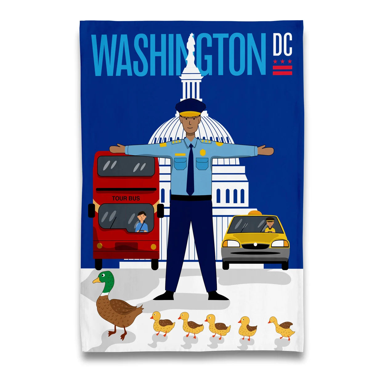 Washington DC US Capitol Tea Towel with Ducks