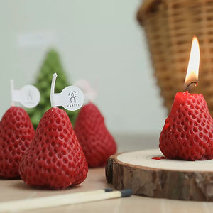 Aardbeienkaarsen