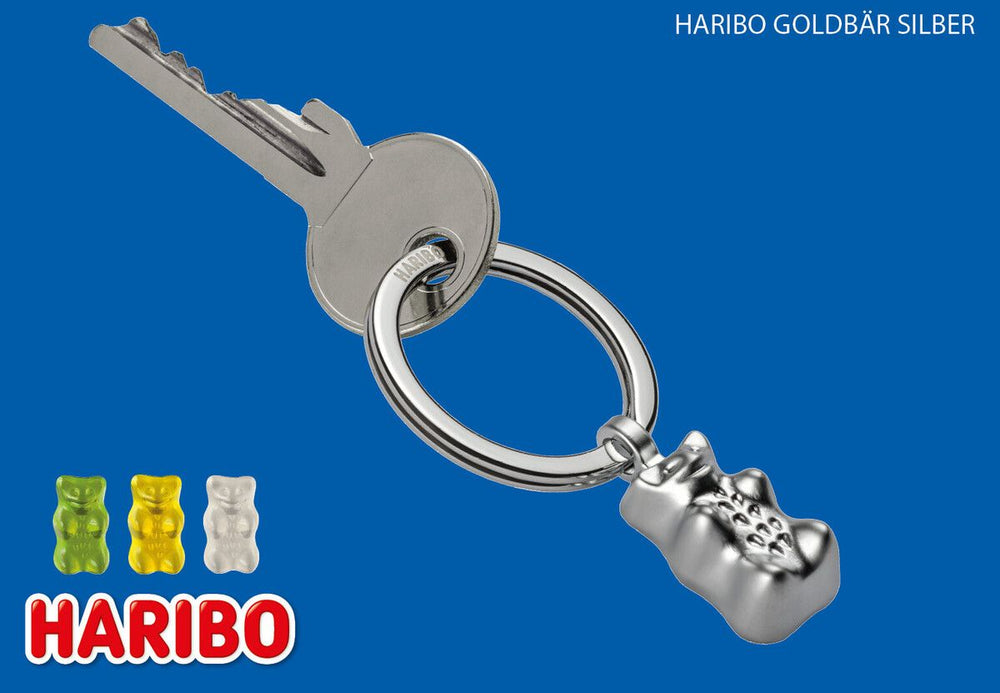Keyring Ourson « HARIBO » – Argenté